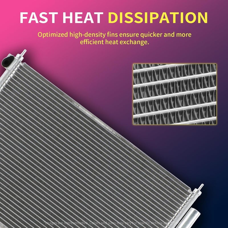 Readair A/C Condenser Compatible with 78-79 Buick Regal/Century, 1978-1980 for Oldsmobile Cutlass/Cutlass Salon/Cutlass Supreme, 1978-1980 for Pontiac Grand Prix/LeMans/Grand LeMans - Image 5
